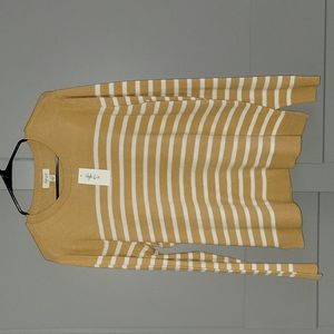 NWT - Style & co - large - tan striped sweater